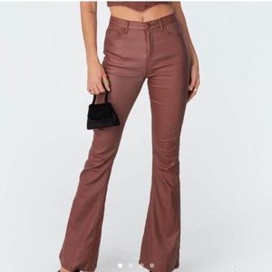 Brown Edikted Leather Pants